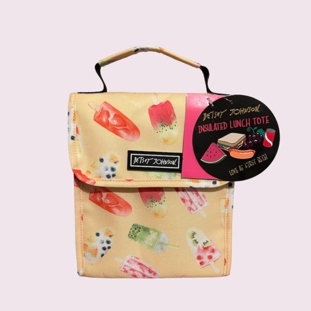 Betsey Johnson Ice Cream & Popsicle Insulated Lunch Tote